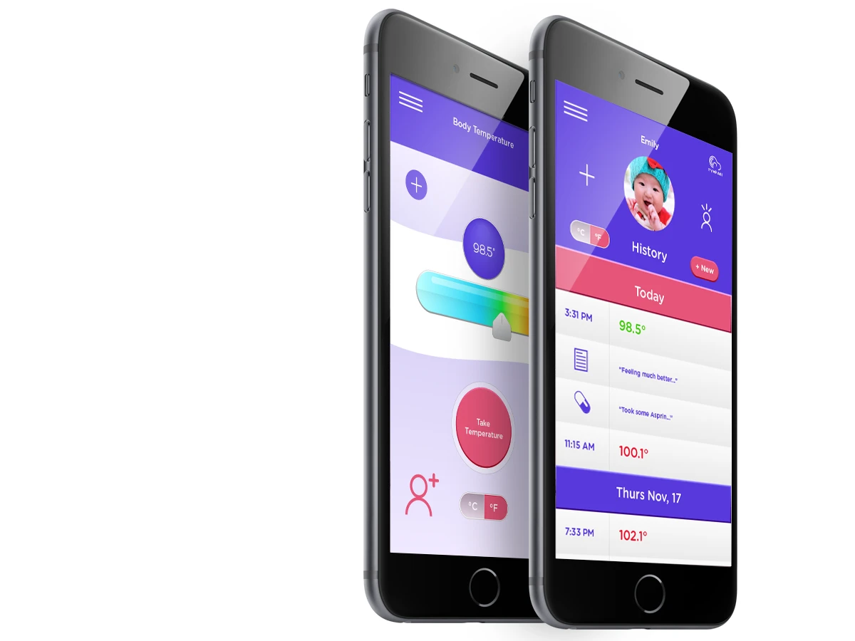 The app is available on iOS and Android