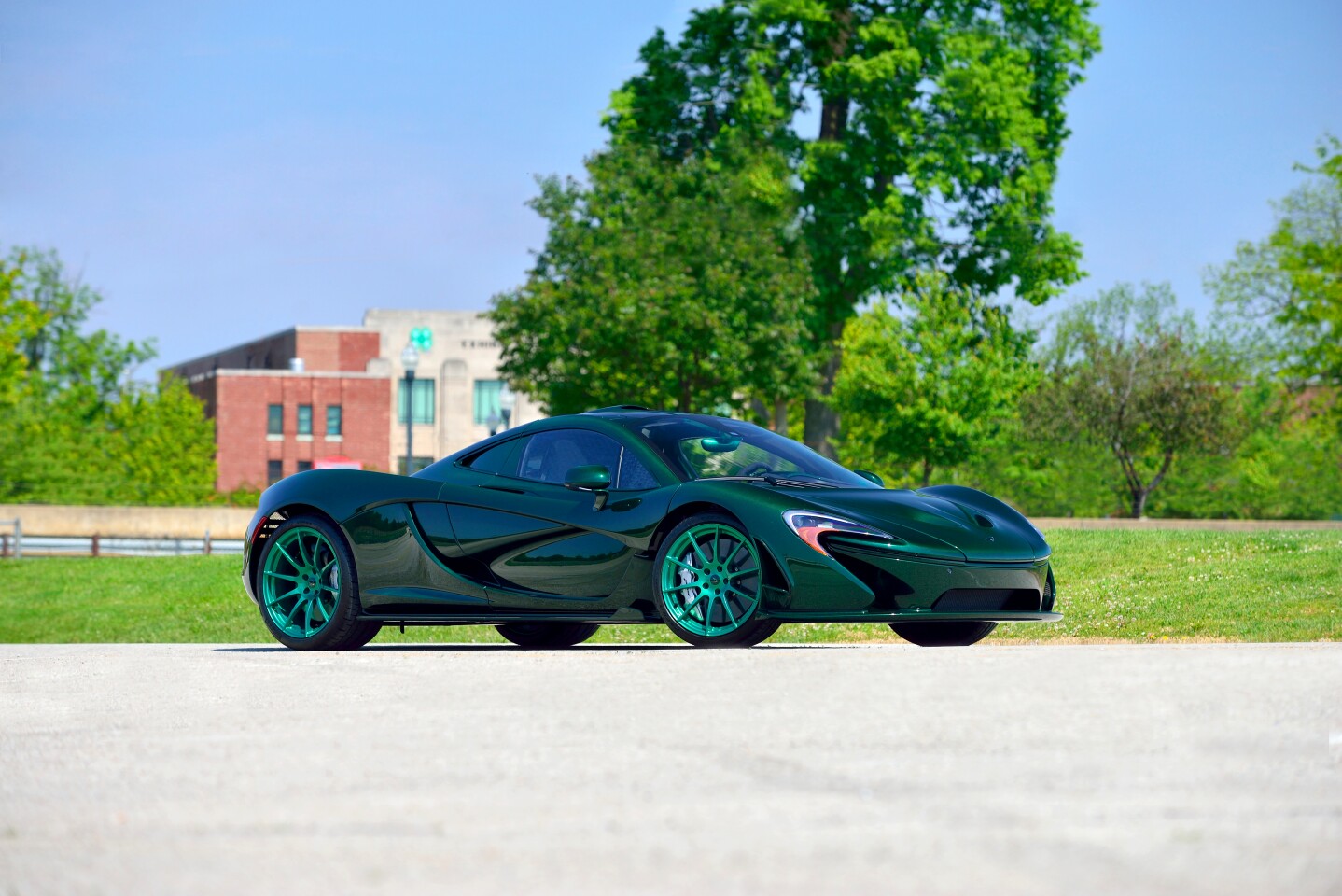 The original paintjob was actually naked carbon fiber, but the car was sent back to McLaren for this finish