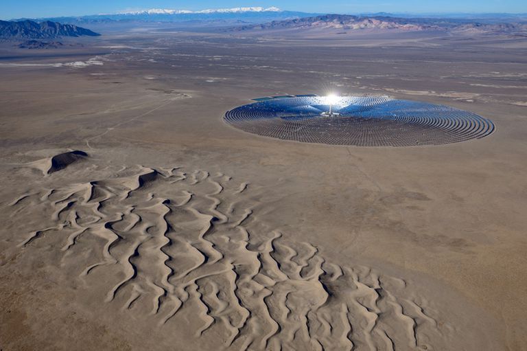 An operational solar thermal station in Nevada