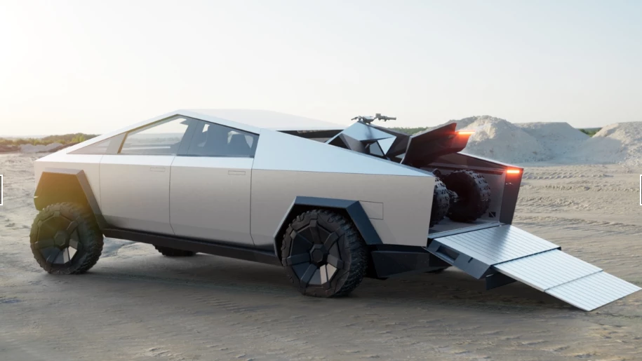 Built-in pull-out ramp makes loading a joy. It can also charge EV toys in the tray
