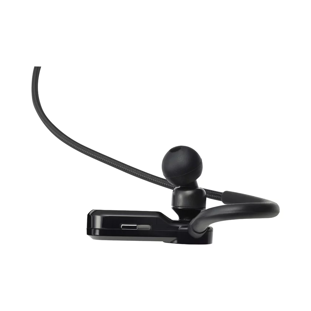 The left earpiece is home to an LED indicator and power button