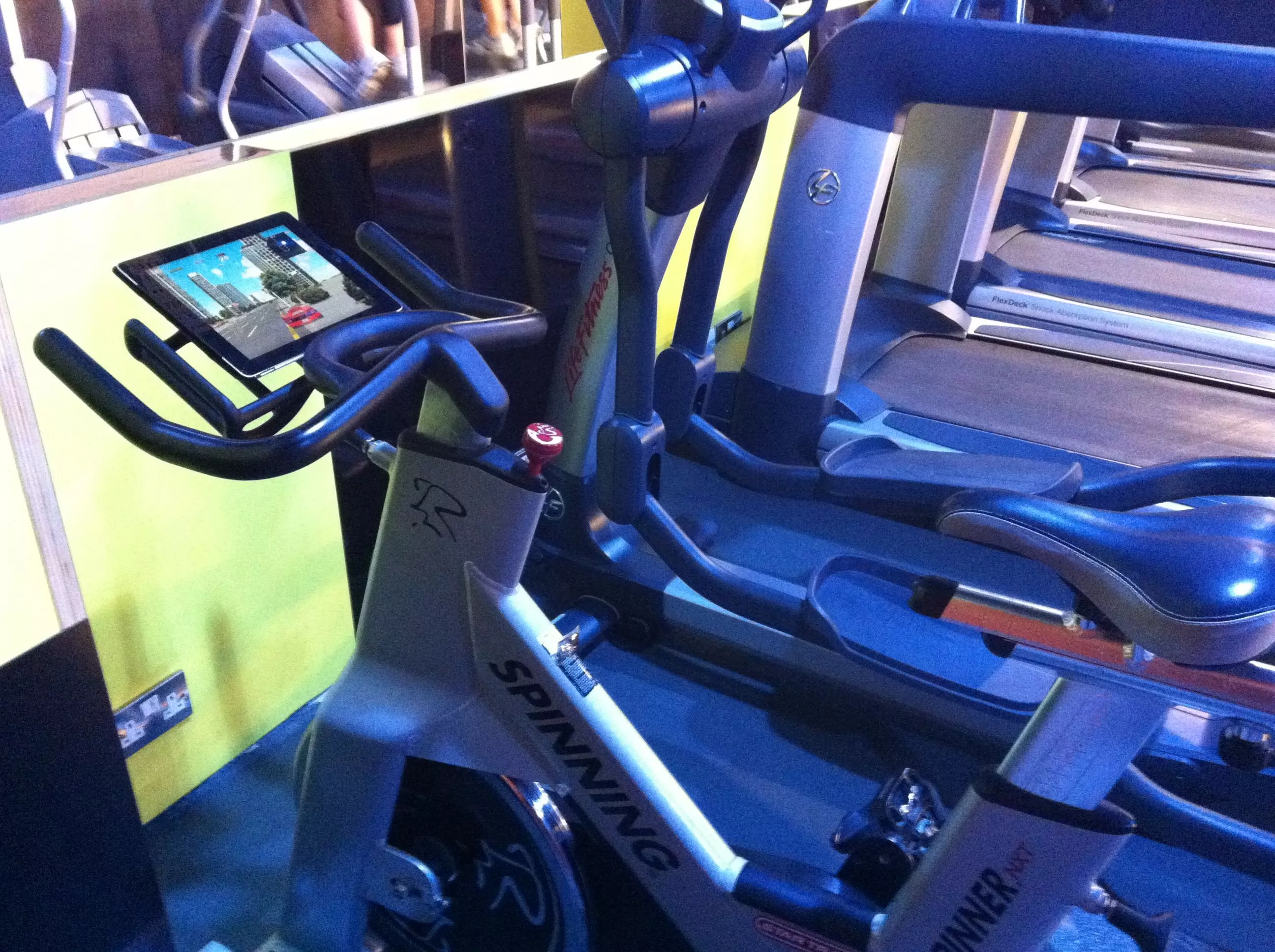 Fit Freeway is designed to detect vibrations when exercising on a treadmill, exercise bike or elliptical machine