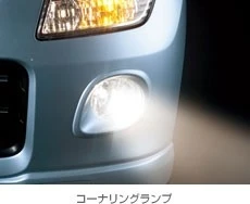 The Suzuki Wagon R's headlights are supplemented for rounding corners