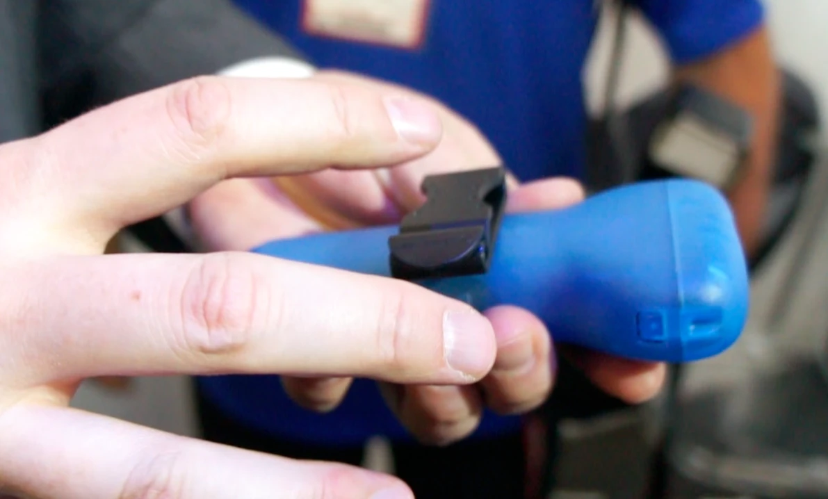 The clip on the case rotates through 360-degrees