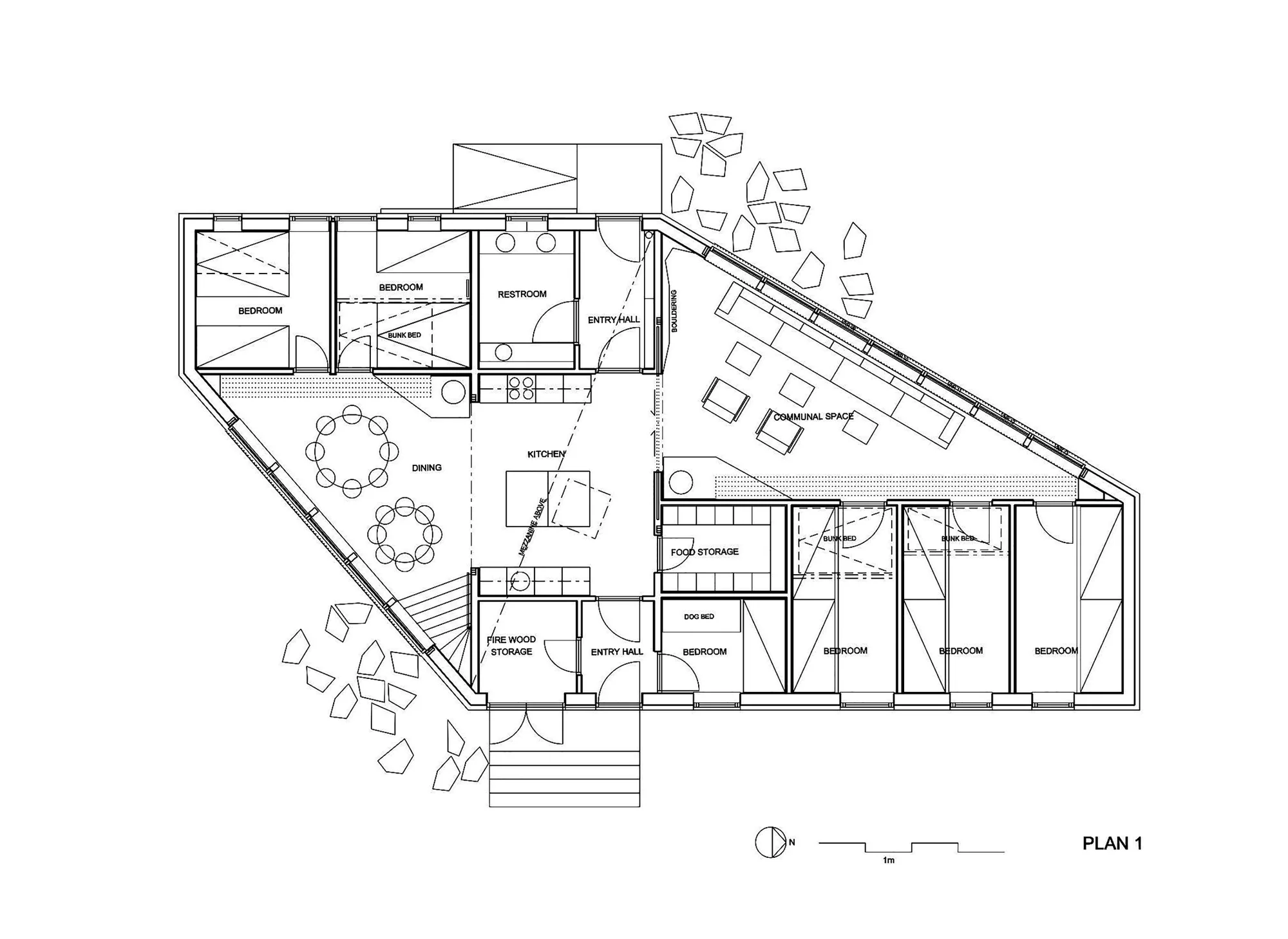 Architectural plan of the Rabot Tourist Cabin (Image: JVA)