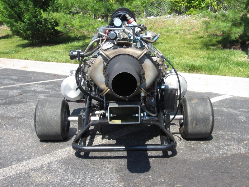 Seth Kettleman's custom-built jet-powered go-kart