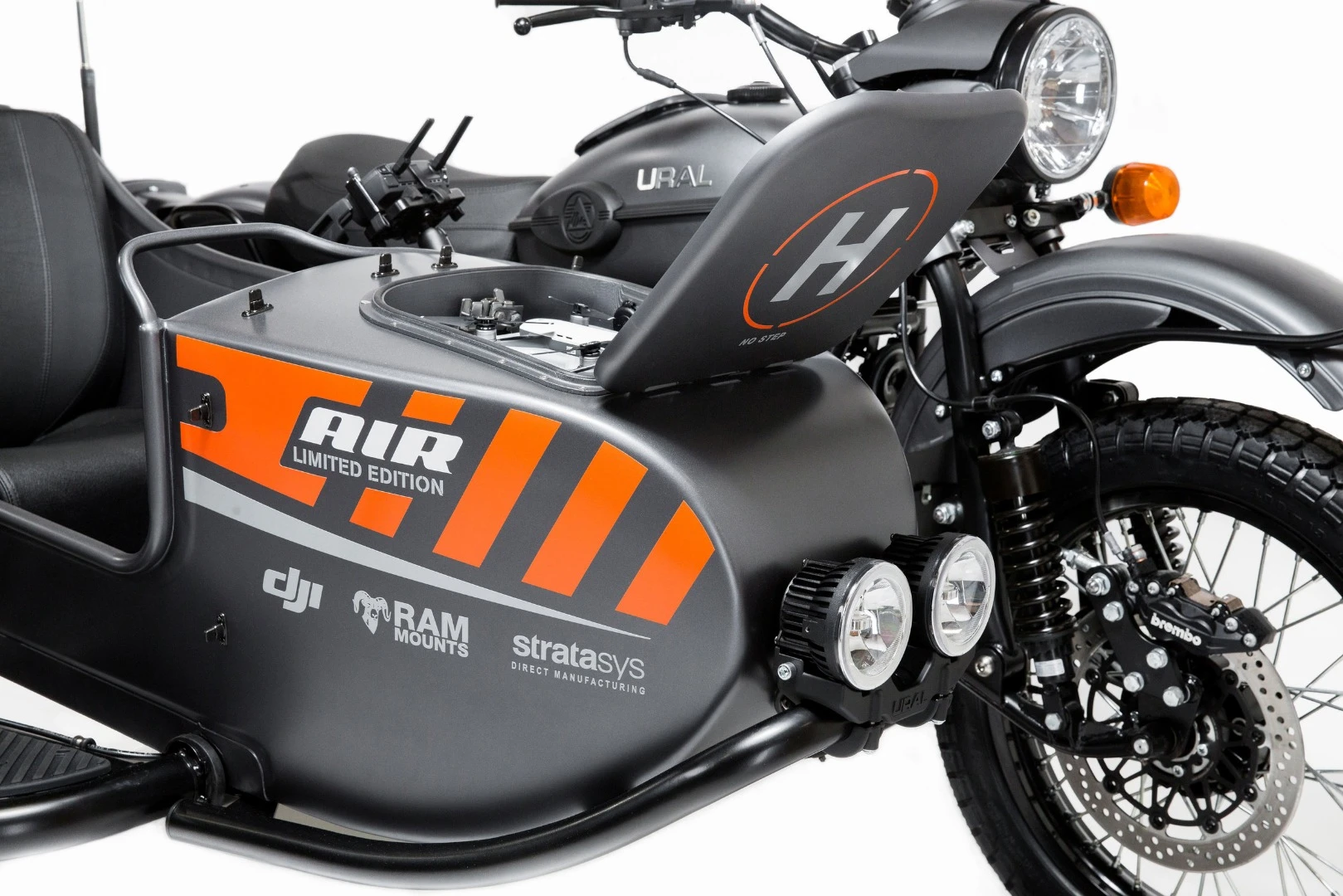 The Ural Air's drone hatch pops open on gas struts at the touch of a button
