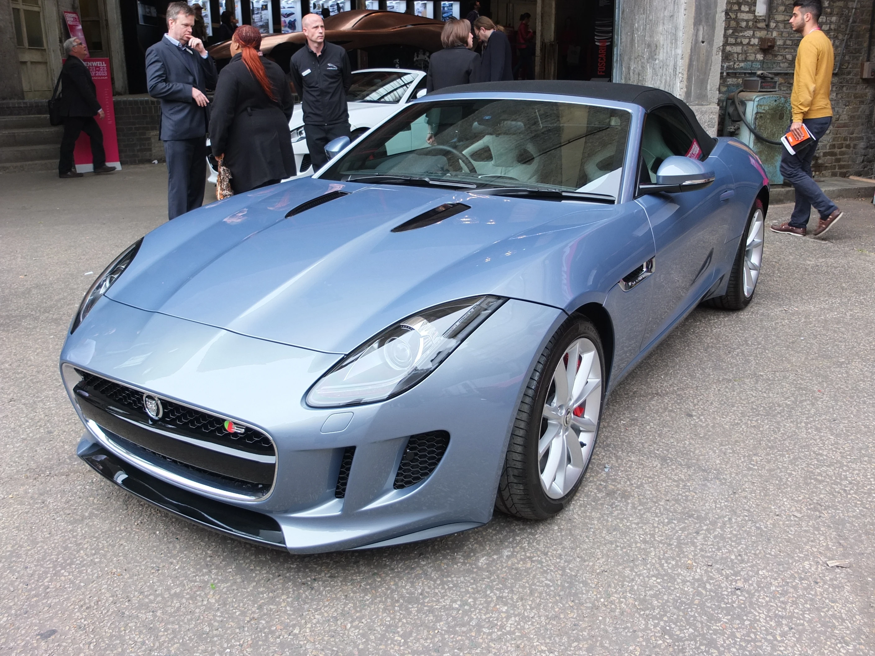 As sponsor of Clerkenwell Design Week, Jaguar didn't miss the opportunity to pimp its wares (Photo: Gizmag)