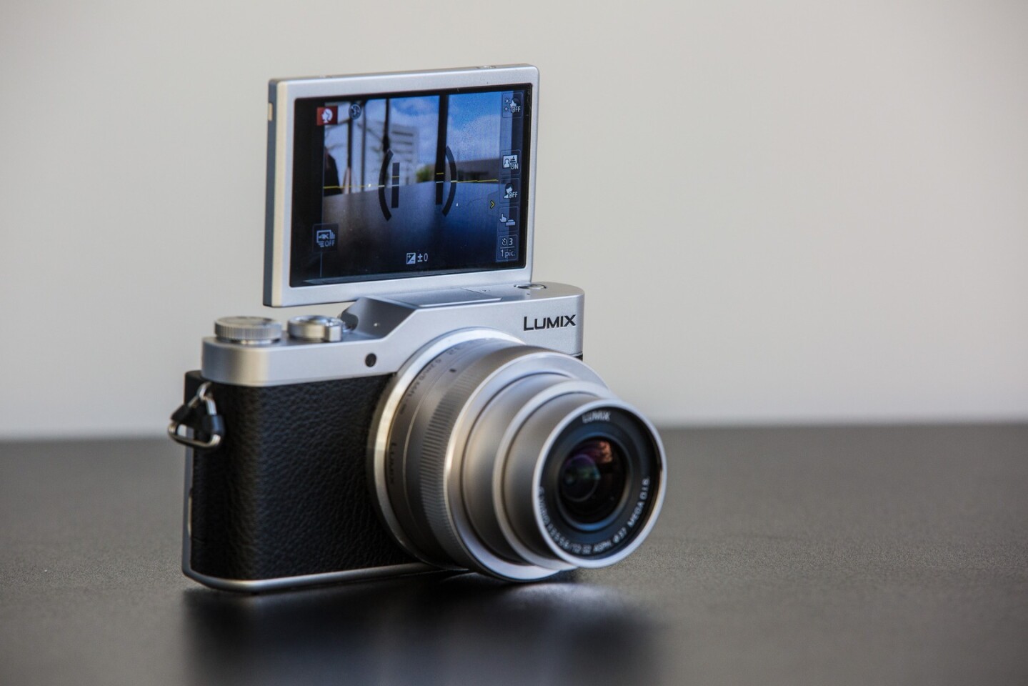 The flip-up screen on the GX850 is perfect for selfies