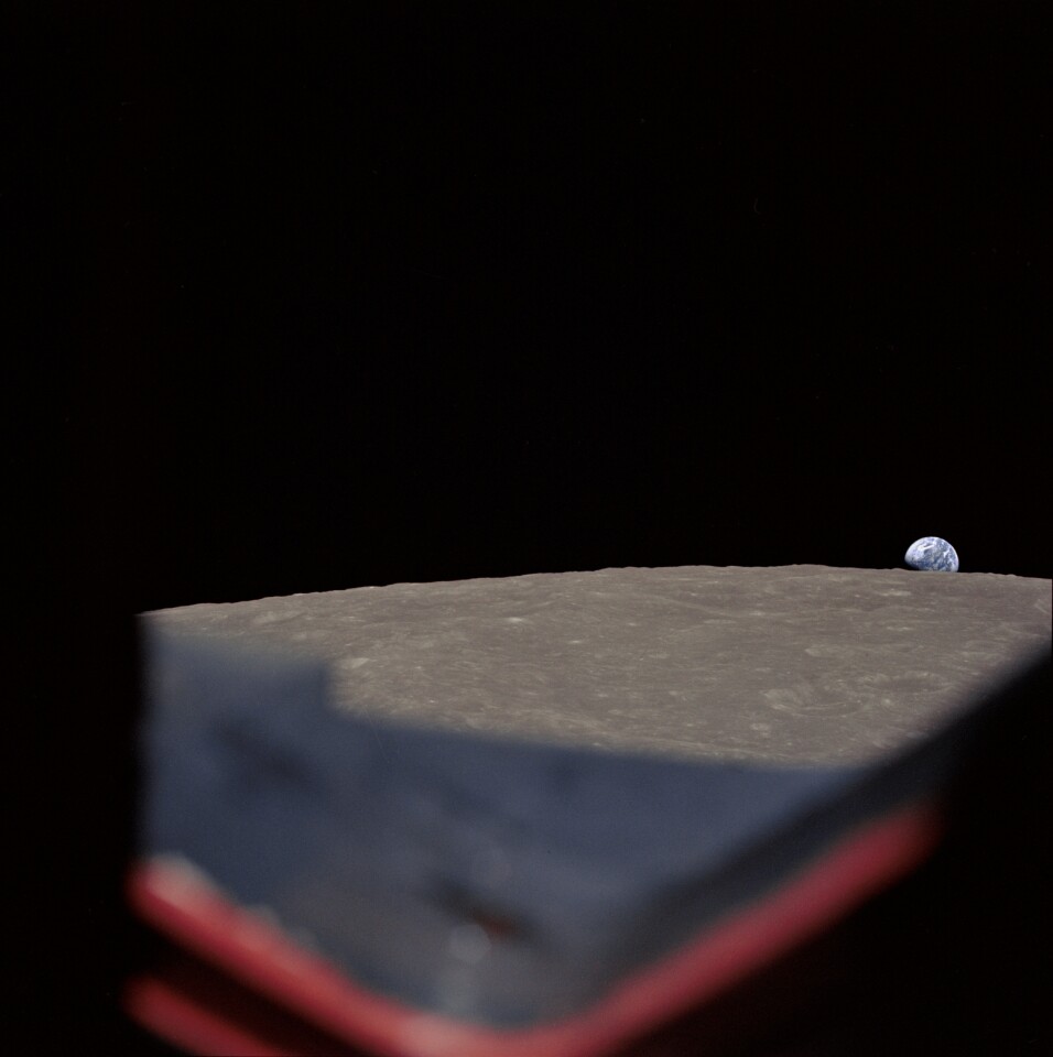 Earthrise as seen from the window of Apollo 8 (Image: NASA)