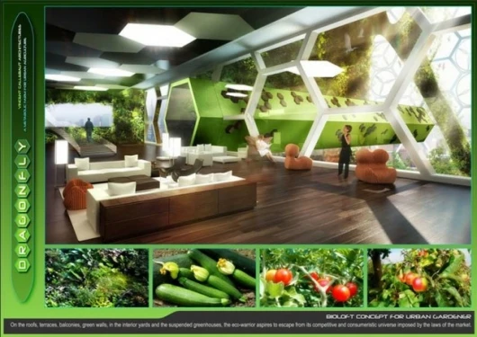 The Dragonfly will include living quarters and residential space on each level
