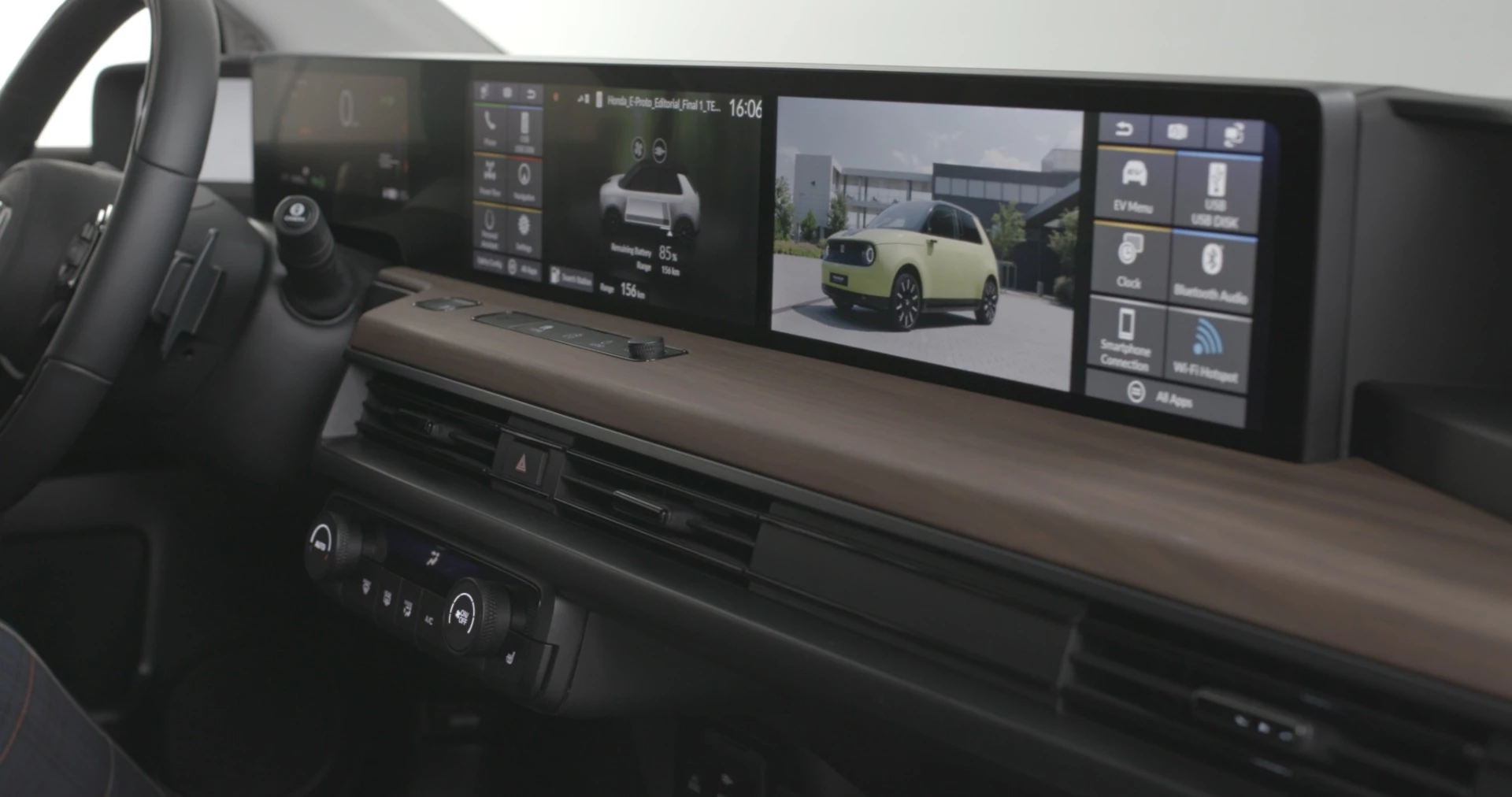 While the dual 12.3-inch LCD touchscreens can interact, each also functions as a separate display to suit driver and passenger