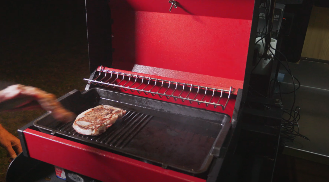 Stockman swaps out the Weber Q grill for a more versatile grill/griddle/stove/oven from Swift