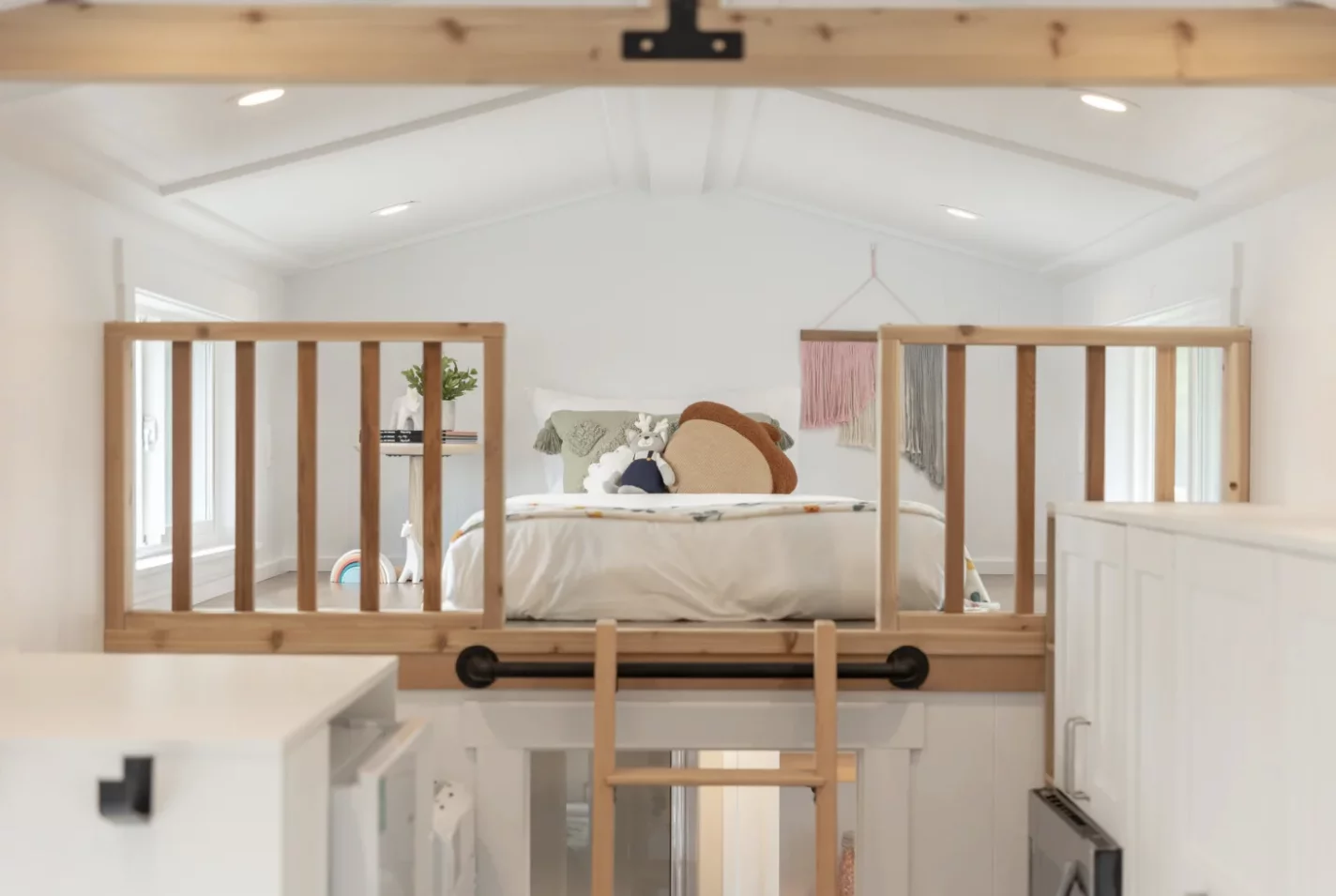 The Loft Ruby Edition's other loft bedroom is accessed by removable ladder