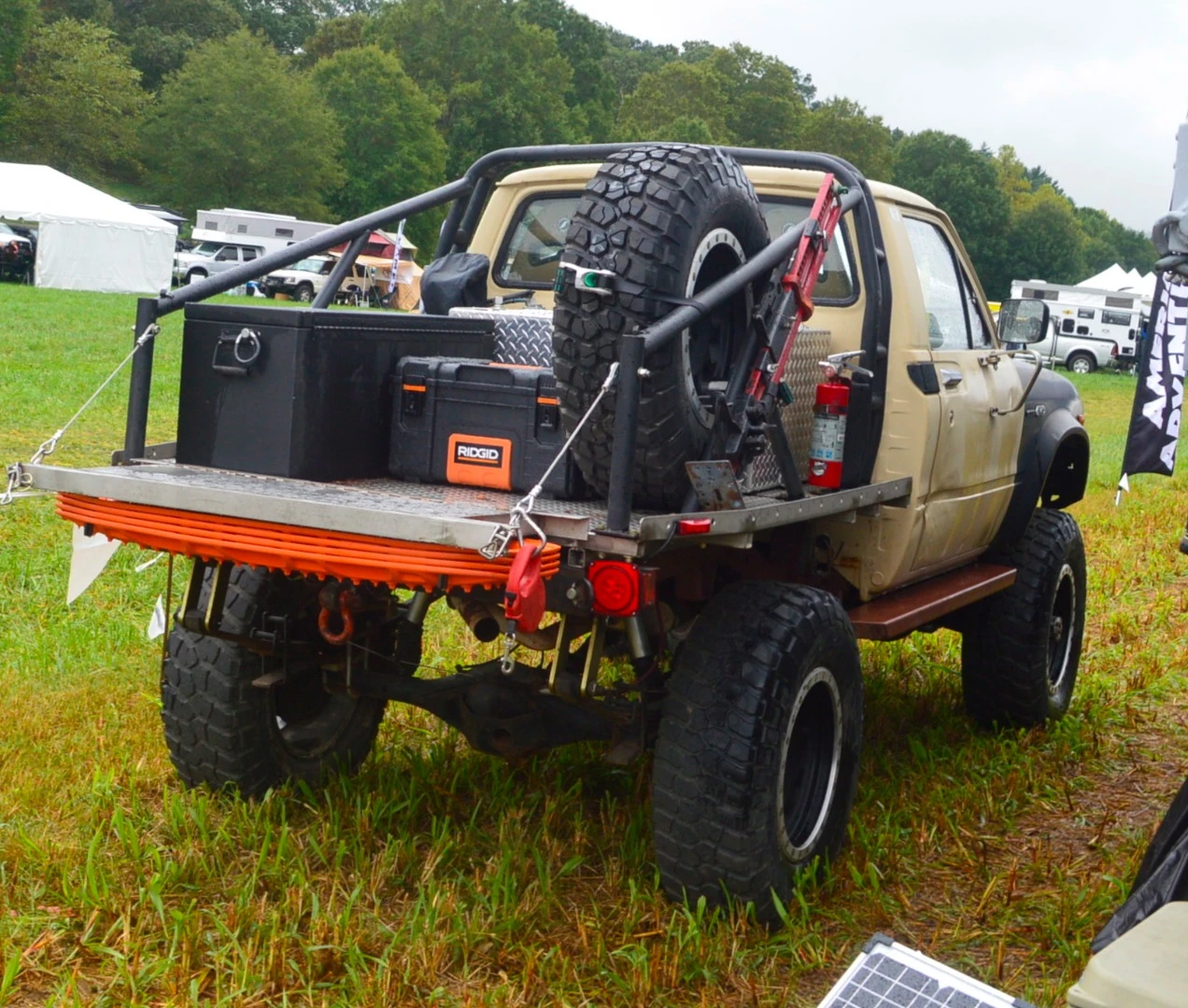 Rugged truck out in the OX East camping area