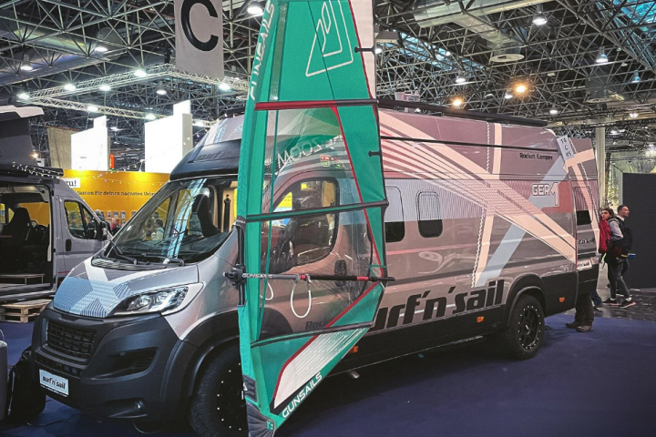 Rocket's Surf 'n' Sail concept makes a splash at the Düsseldorf Boat Show ... quite different from the average vehicle or concept on the floor