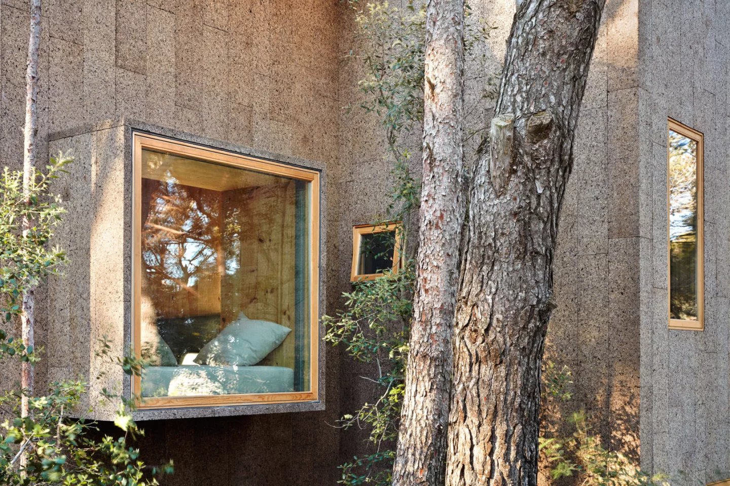 The homes are filled with several nooks looking out across nature