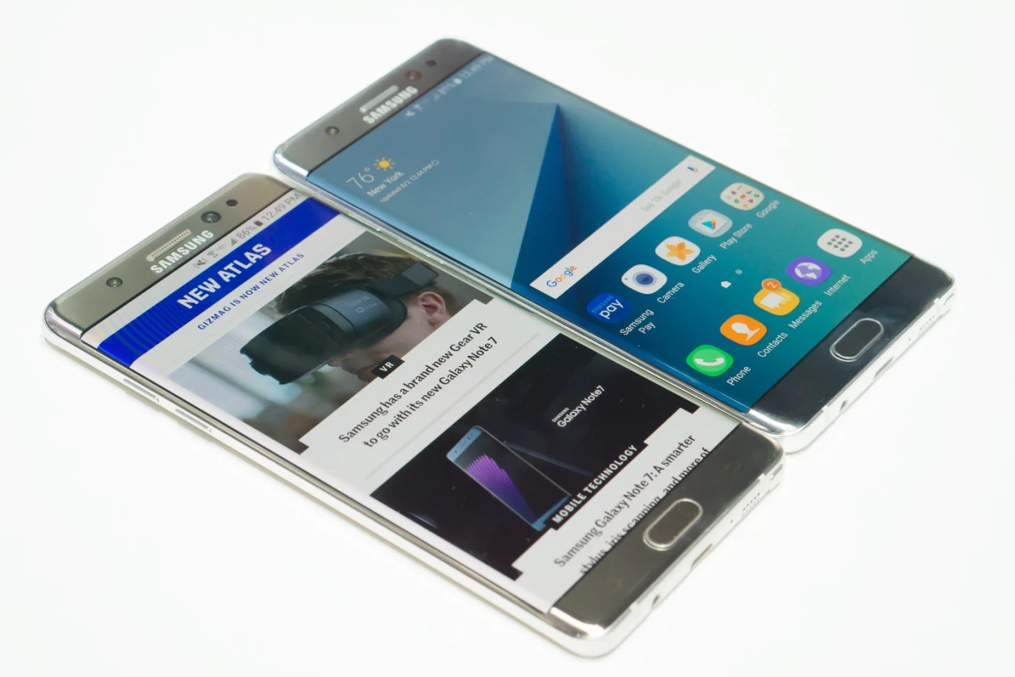 A couple of Notes, side by side