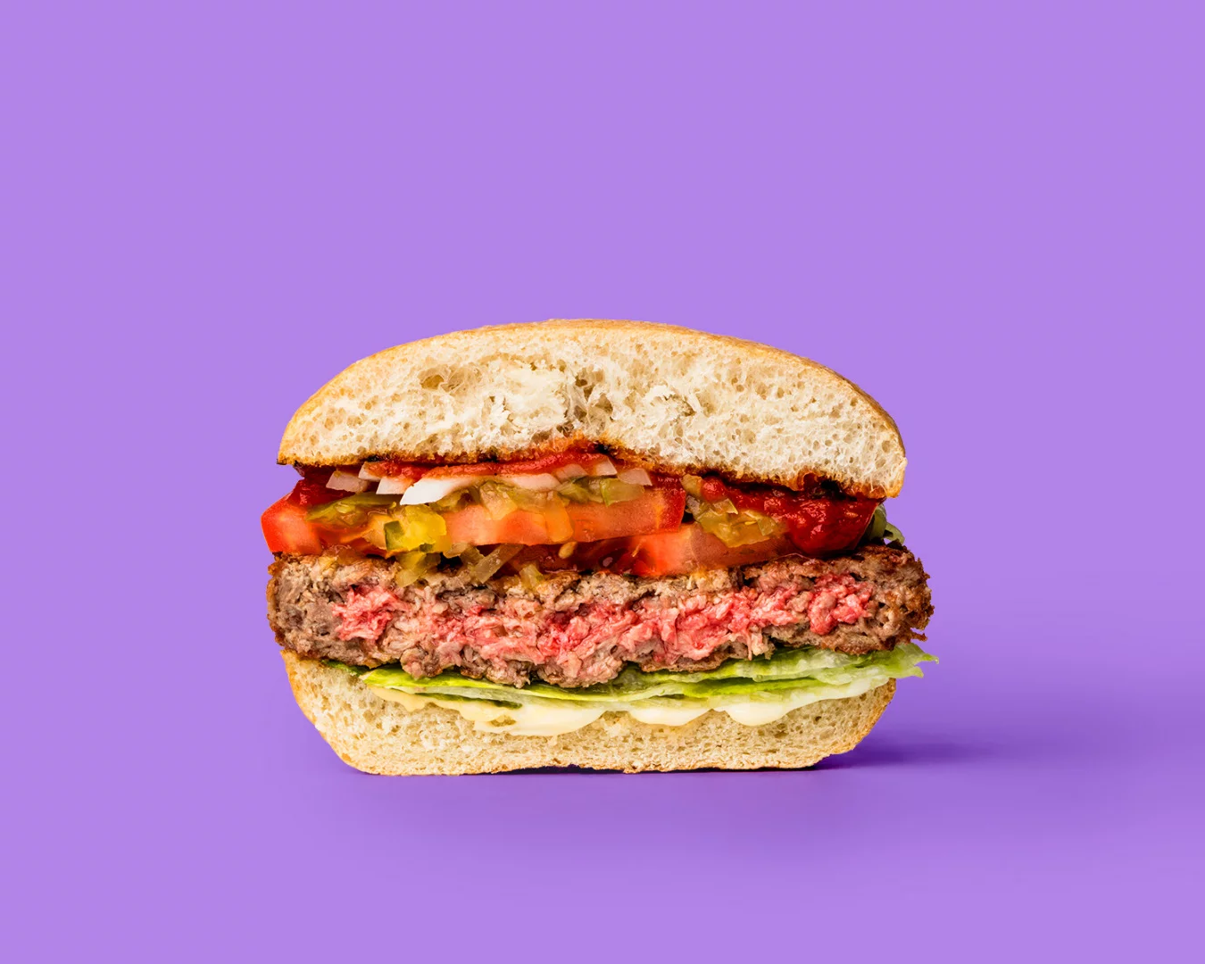 The Impossible Burger cooks like a regular beef burger