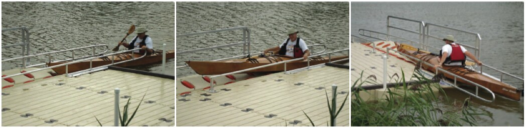 The EZ Launch canoe and kayak ramp system