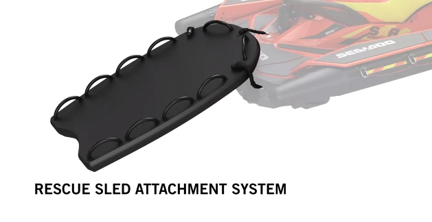 The Sea-Doo SAR can be equipped with a rescue sled