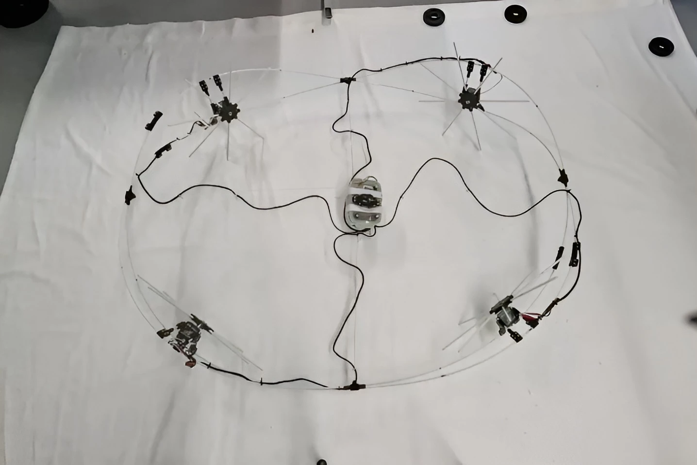 An overhead view of the GOAT robot