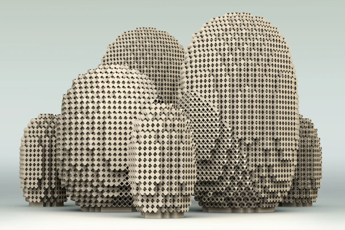 The 3D-printed sand Microclimates cool the immediate area