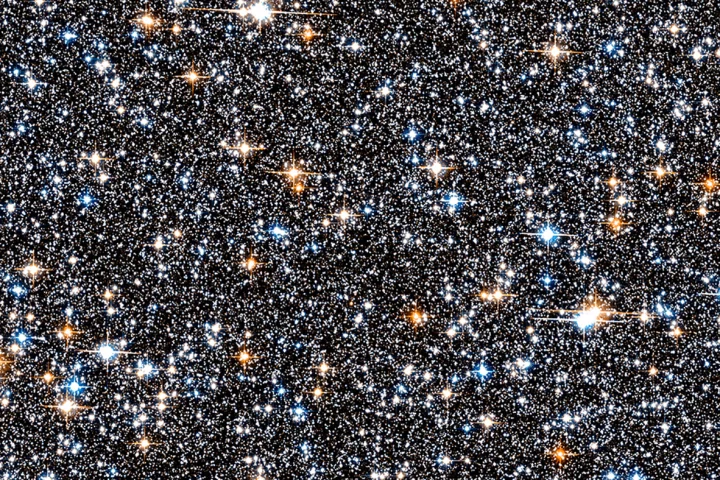 The Hubble imagery details a small section of the galactic bulge located 26,000 light-years away