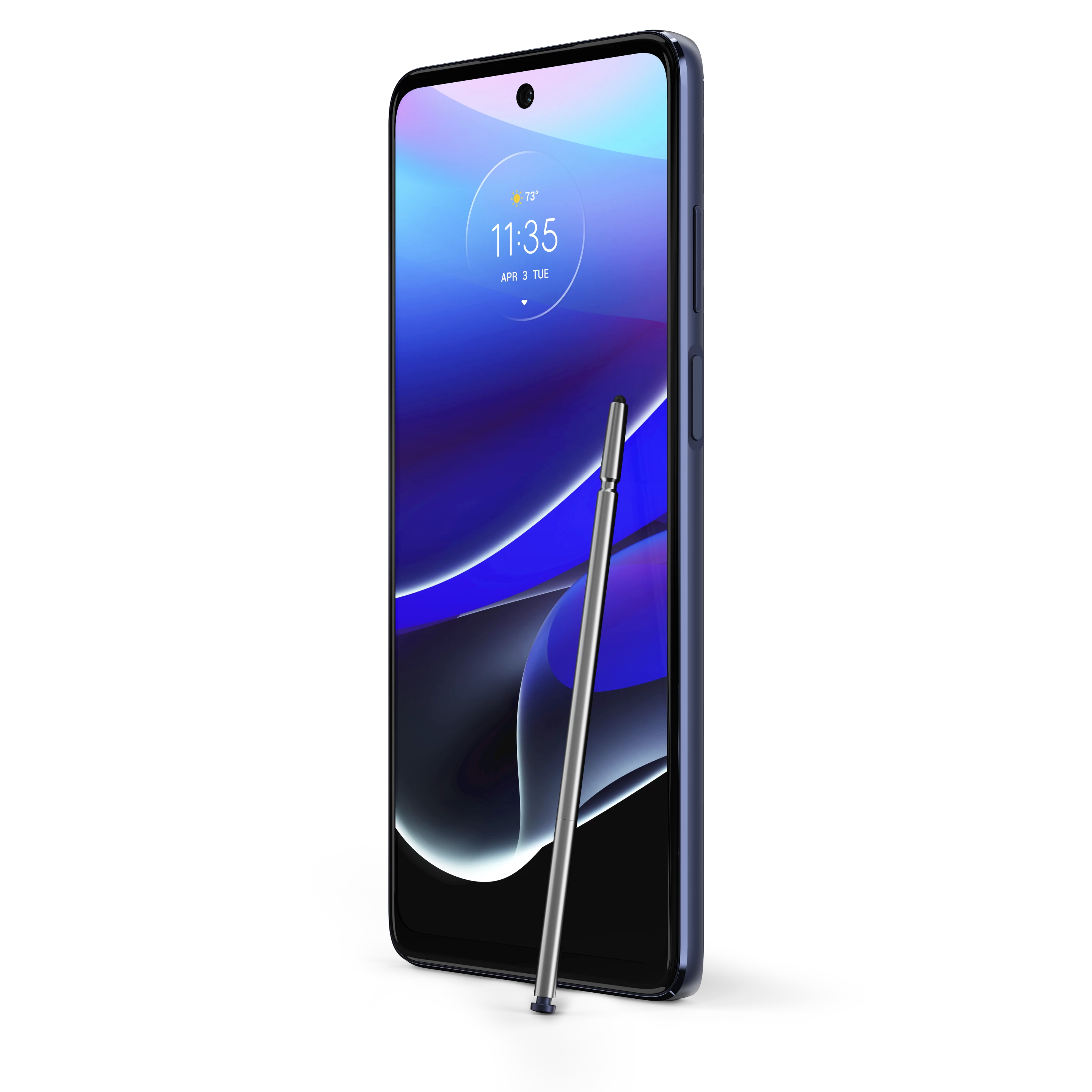 The included stylus works with the Moto Note app to allow users to start making notes without having to unlock the phone first