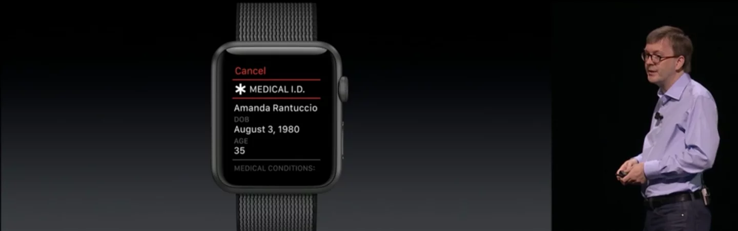 When Watch OS3 comes out later this fall, a long press on the watch's button will activate a call to 911