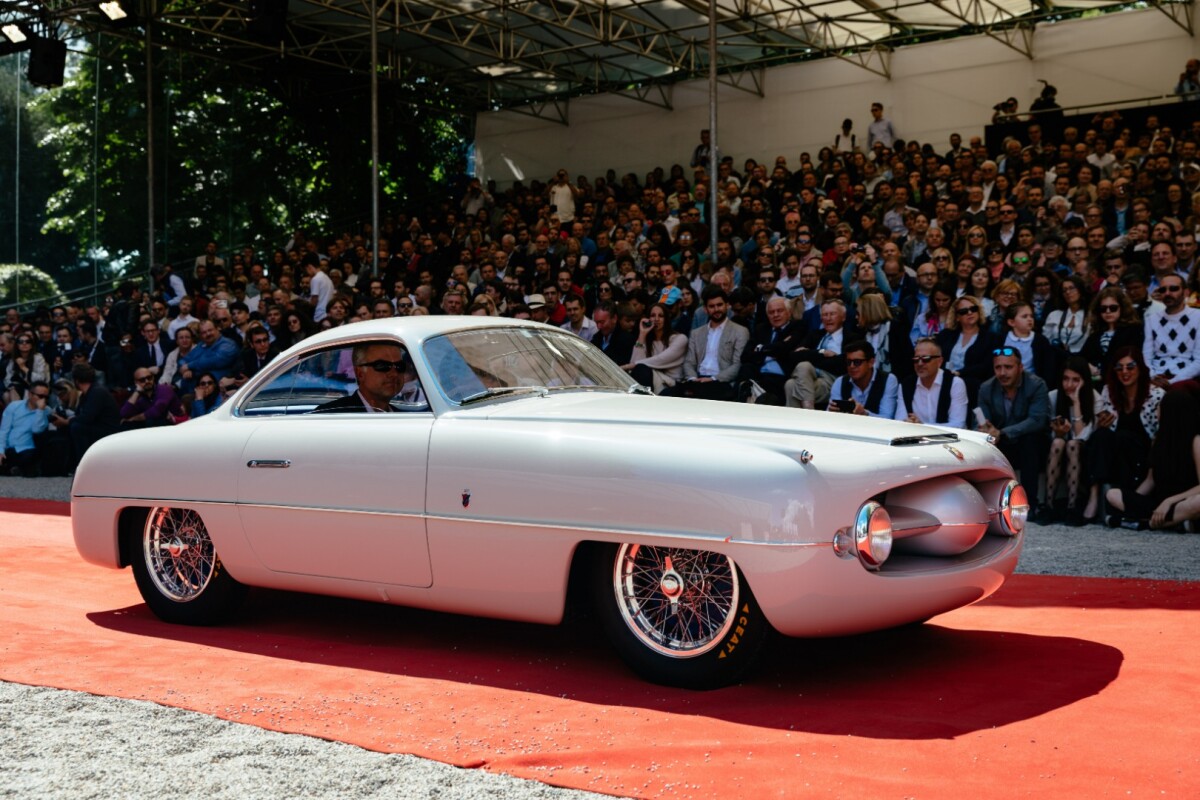 The honorable mention in Class C: Small And Perfectly Formed : The Coachbuilder's Art In Miniature, was this 1953 Abarth 205 Sport 1100 Berlinetta by Ghia, owned by Bradley Calkins