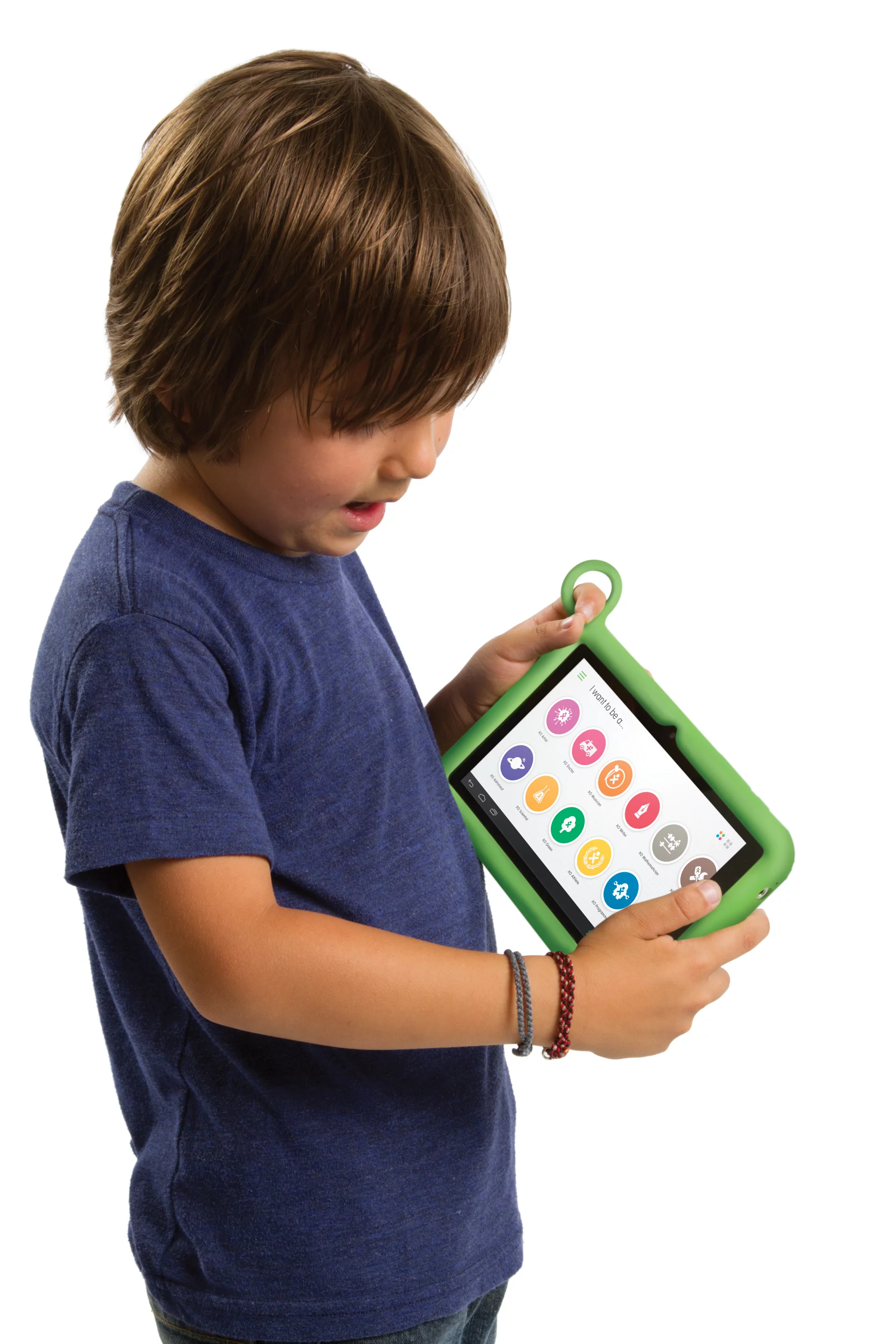 The apps that a 3 to 12 year-old user gets to play with depend on which adventure is selected