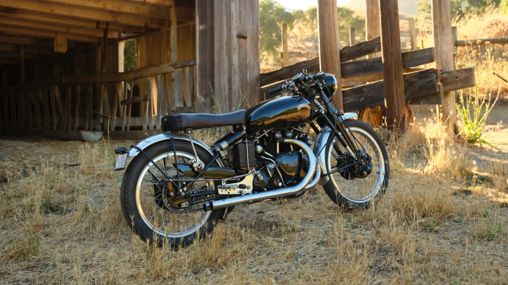 Estimated to sell for between US$550,000 and US$750,000, this 1950 Vincent Black Lightning is essentially a new bike, being restored after a few hundred racing miles, and subsequently doing a few hundred more. It received a high bid of US$400,000, and was passed in.