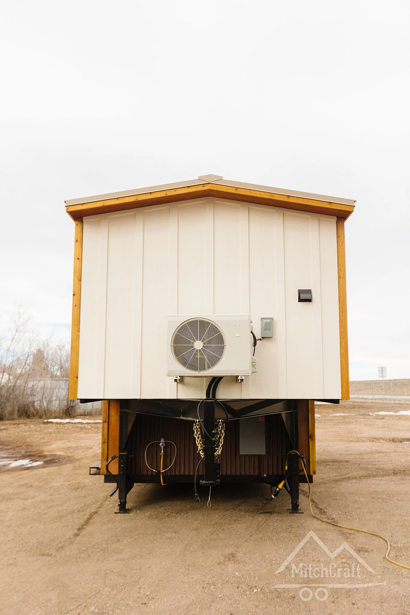 The CC 31' x 10' gets power from a standard RV-style hookup