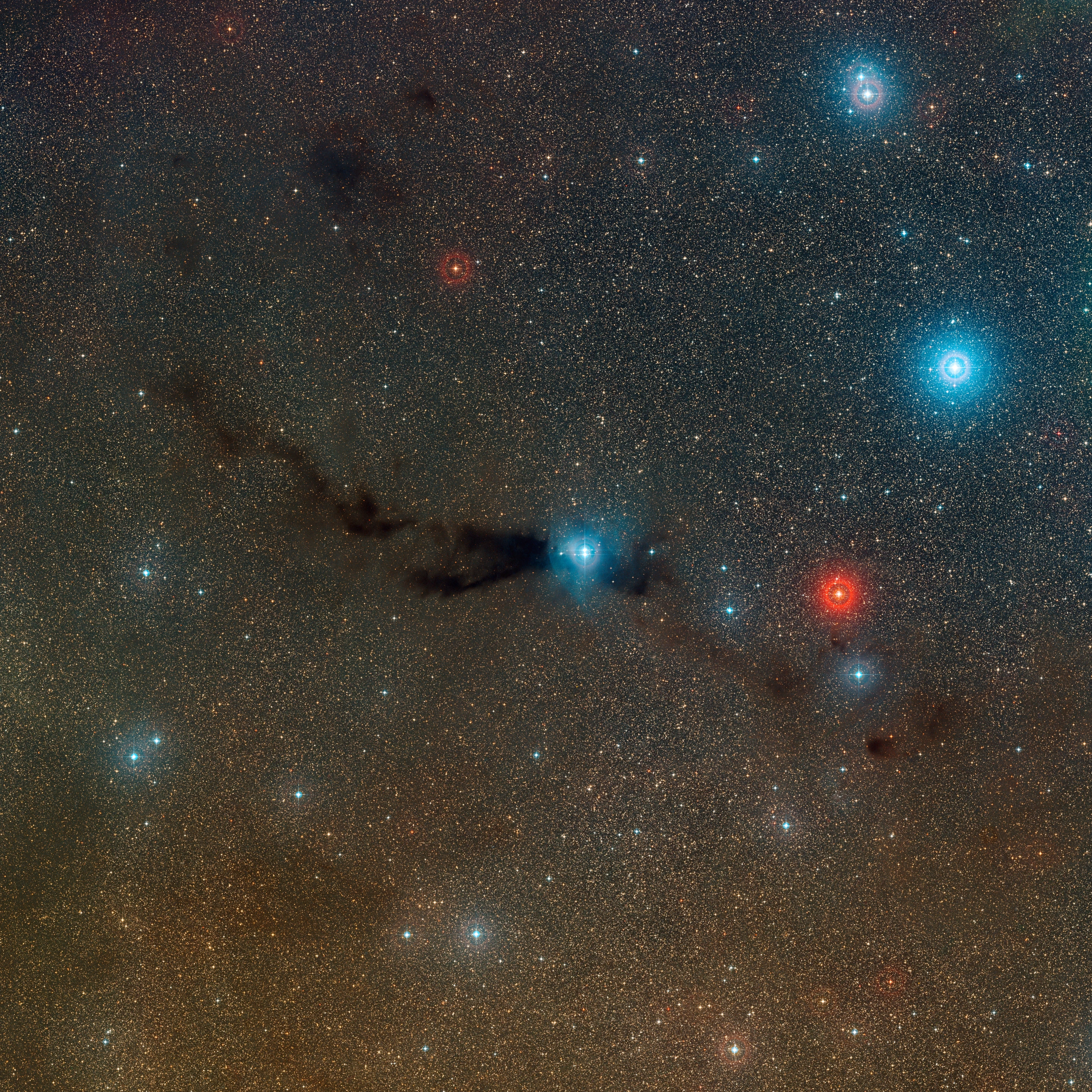 A view of the space environment surrounding Lupus 3, created from images that form part of the Digitized Sky Survey 2