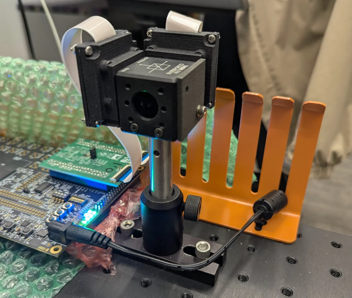 The SpiderCam prototype – the finished product will be considerably miniaturized