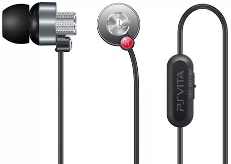 Sony has listed first-party accessories to be available on the date of launch (PS Vita's earphones are shown)