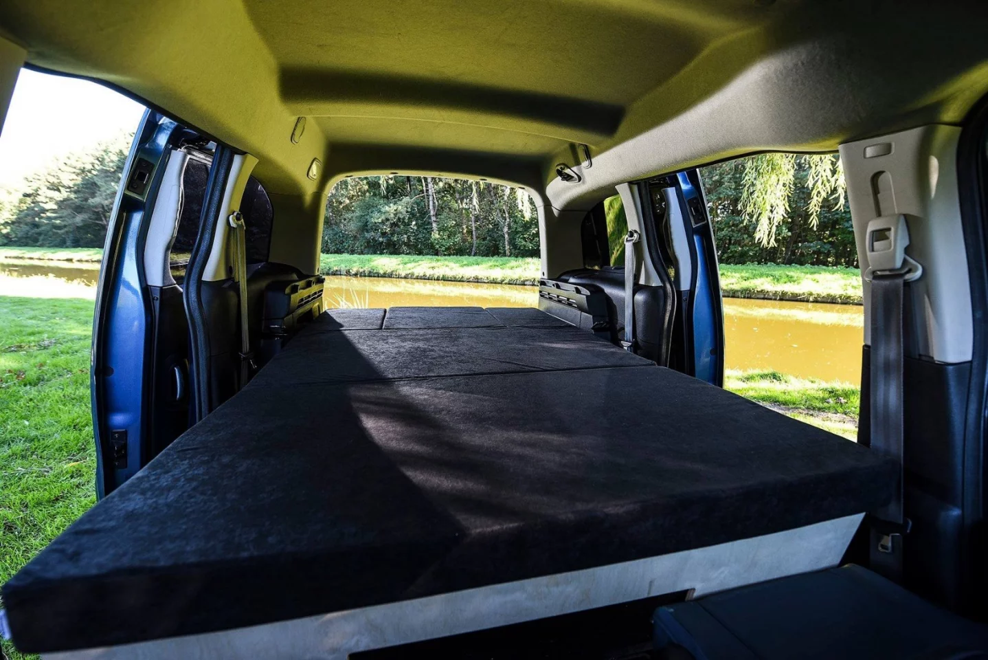 The van bed measures 45 x 78 in