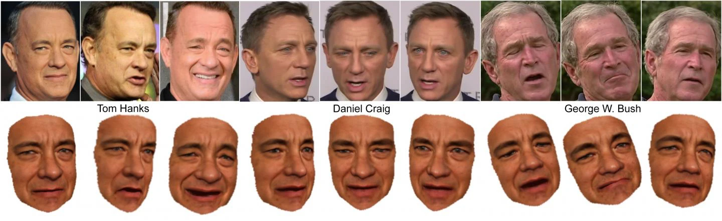 A visual breakdown of Daniel Craig and Tom Hanks images as taken from the internet
