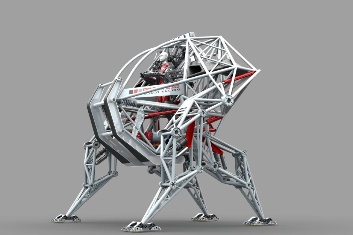 A rendering of Prosthesis the Anti-Robot – ready to race (Image: Anti-Robot)