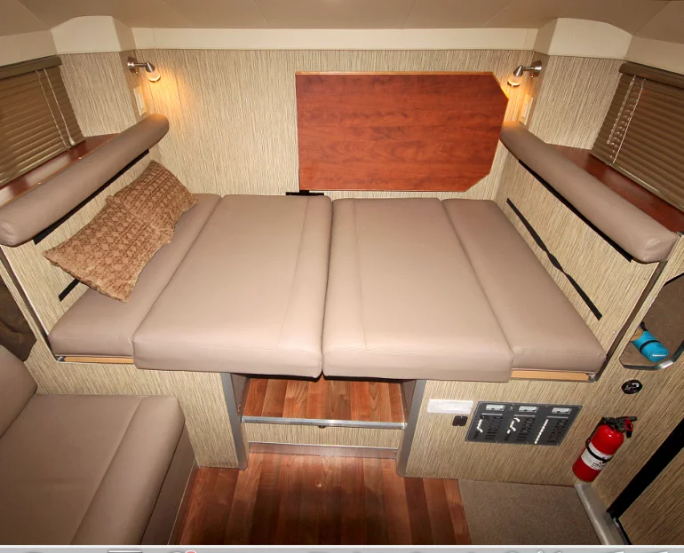 The ADAK Trailer's dining area becomes one of three beds