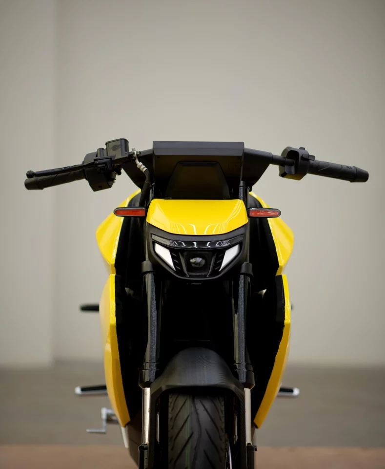 Ola Electric’s production-ready Arrowhead also sports alloy wheels and a tiny LED headlight on either side of daytime running lights