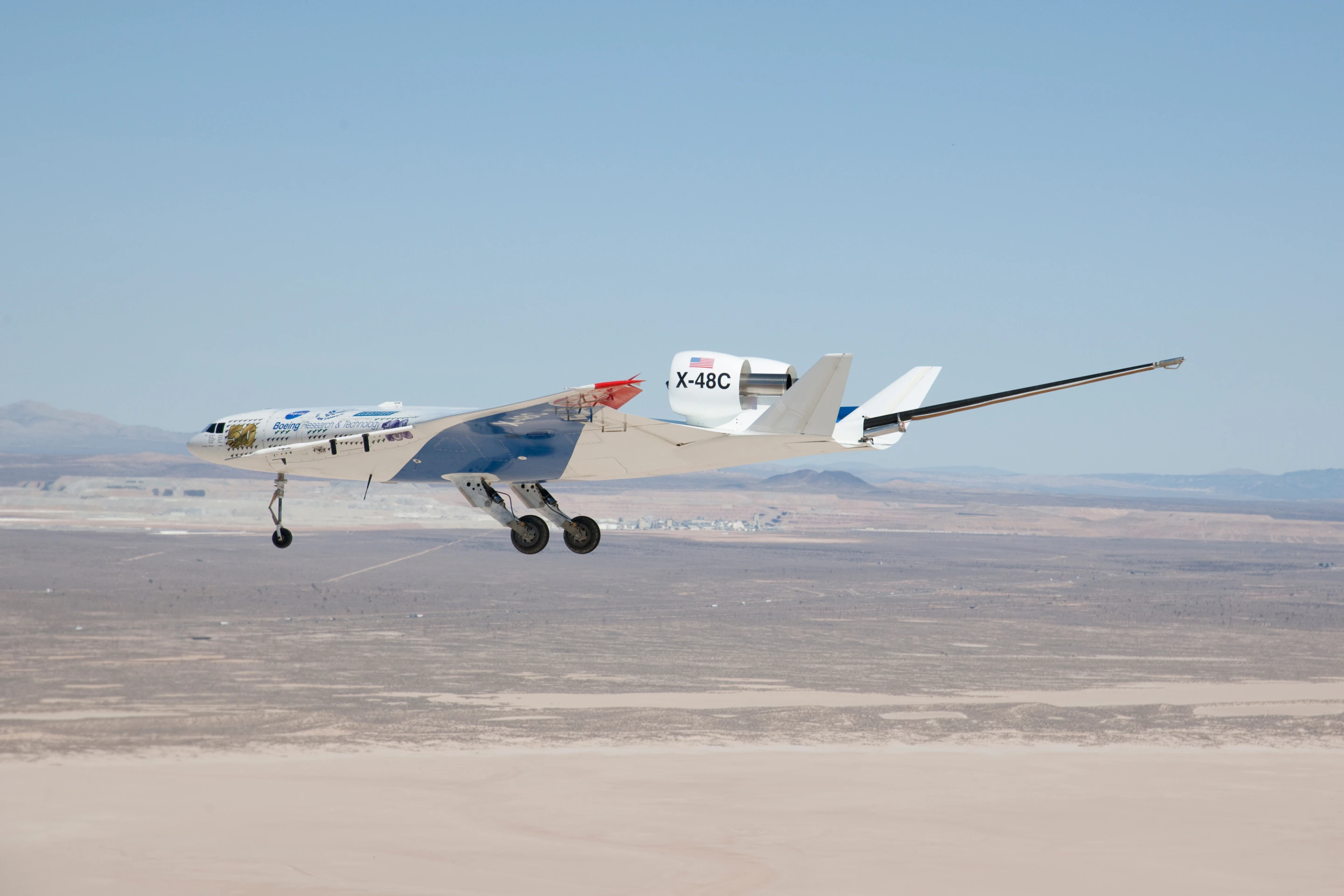 The flight testing campaign of the X-48C came to a close with the 30th and final flight of the Blended Wing Body research aircraft (Photo: Boeing)