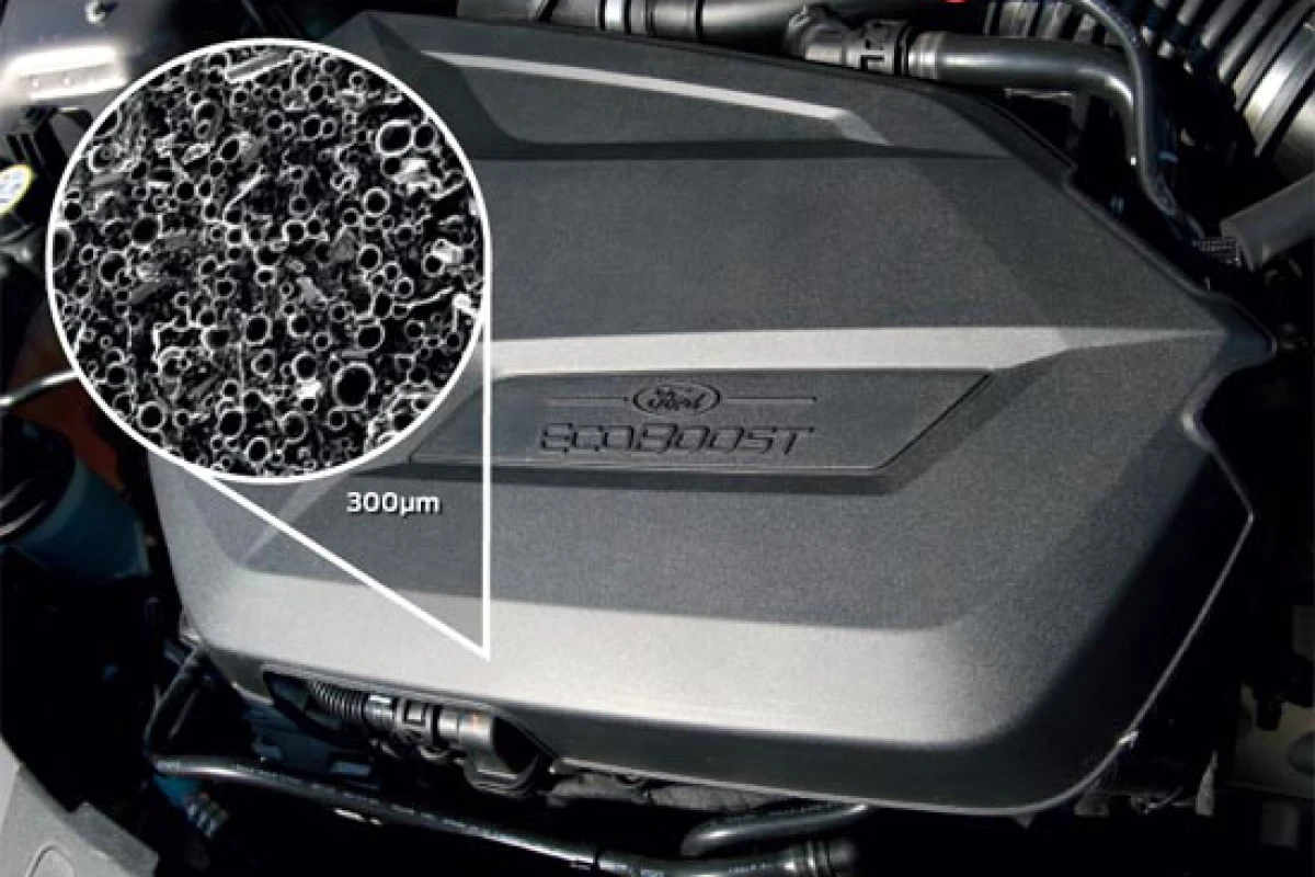 The MuCell technology inspired by the Aero bar will first appear in Ford vehicle engine covers