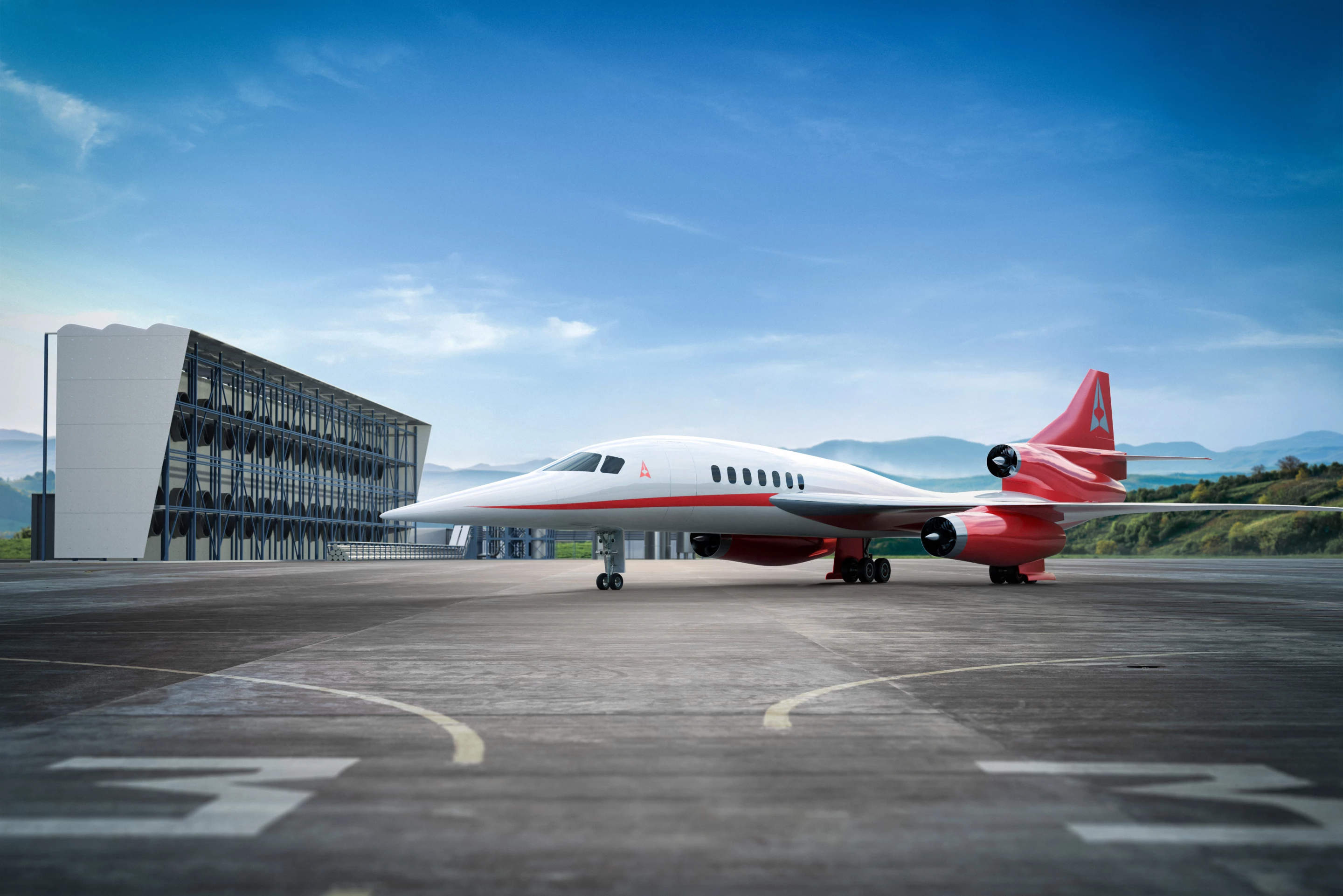The structure in the background is the kind of contraption Carbon Engineering will use to pull carbon dioxide from the air and convert it into synthetic crude, from which carbon-captured jet fuel will be created