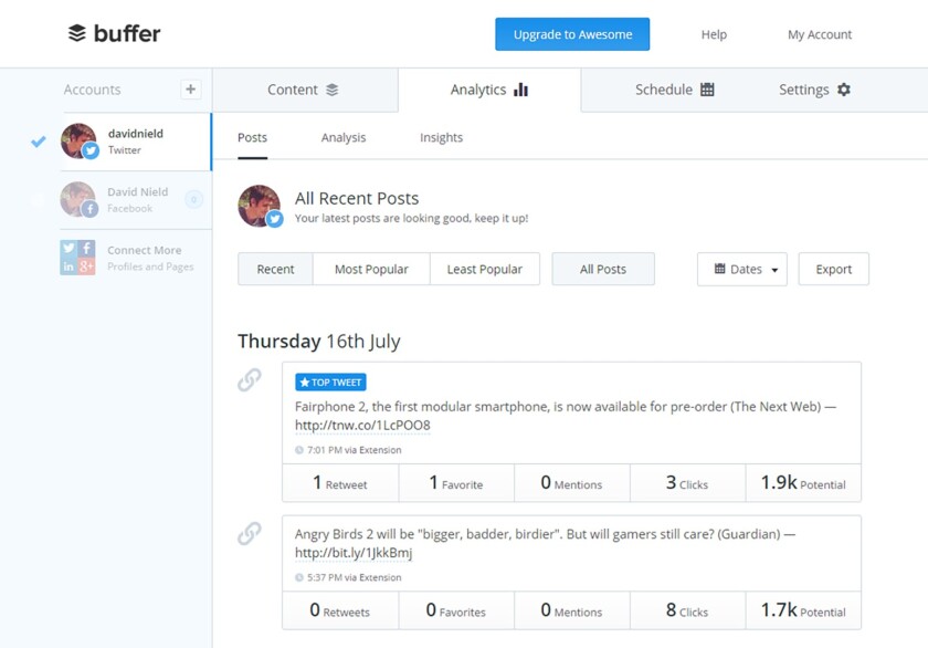 Use Buffer to spread your tweets out