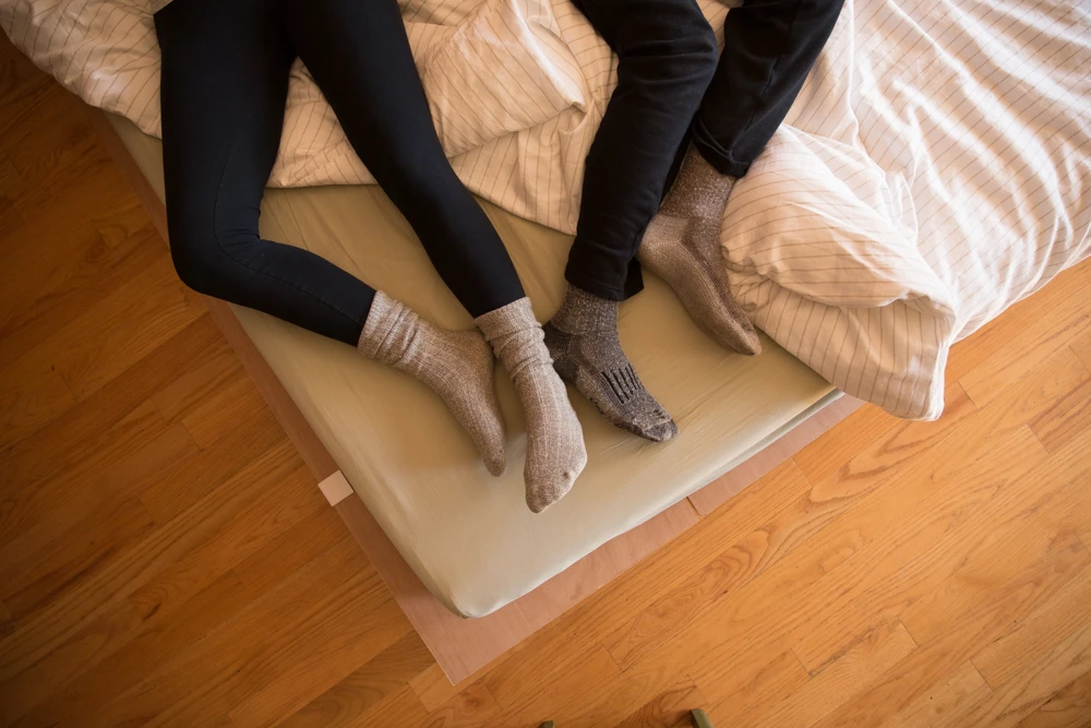 The bed frame is available in different sizes