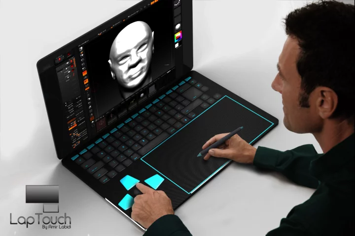 The LapTouch concept is targeted at the creative community (Image: Amir Labidi)