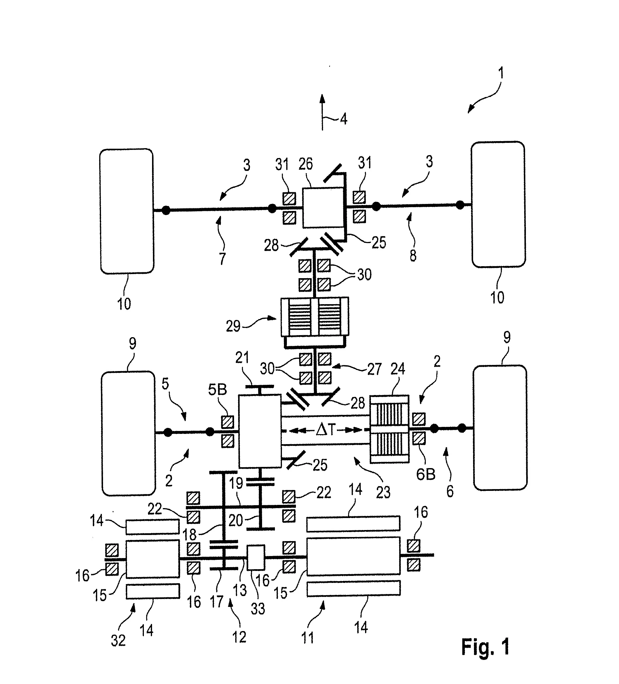 Electric Porsche 4WD layout