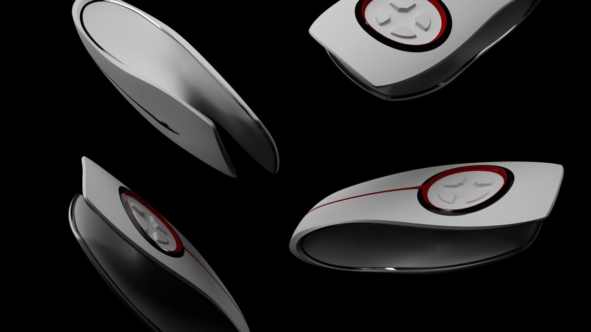 You simply flip the device over to switch between mouse and keyboard modes
